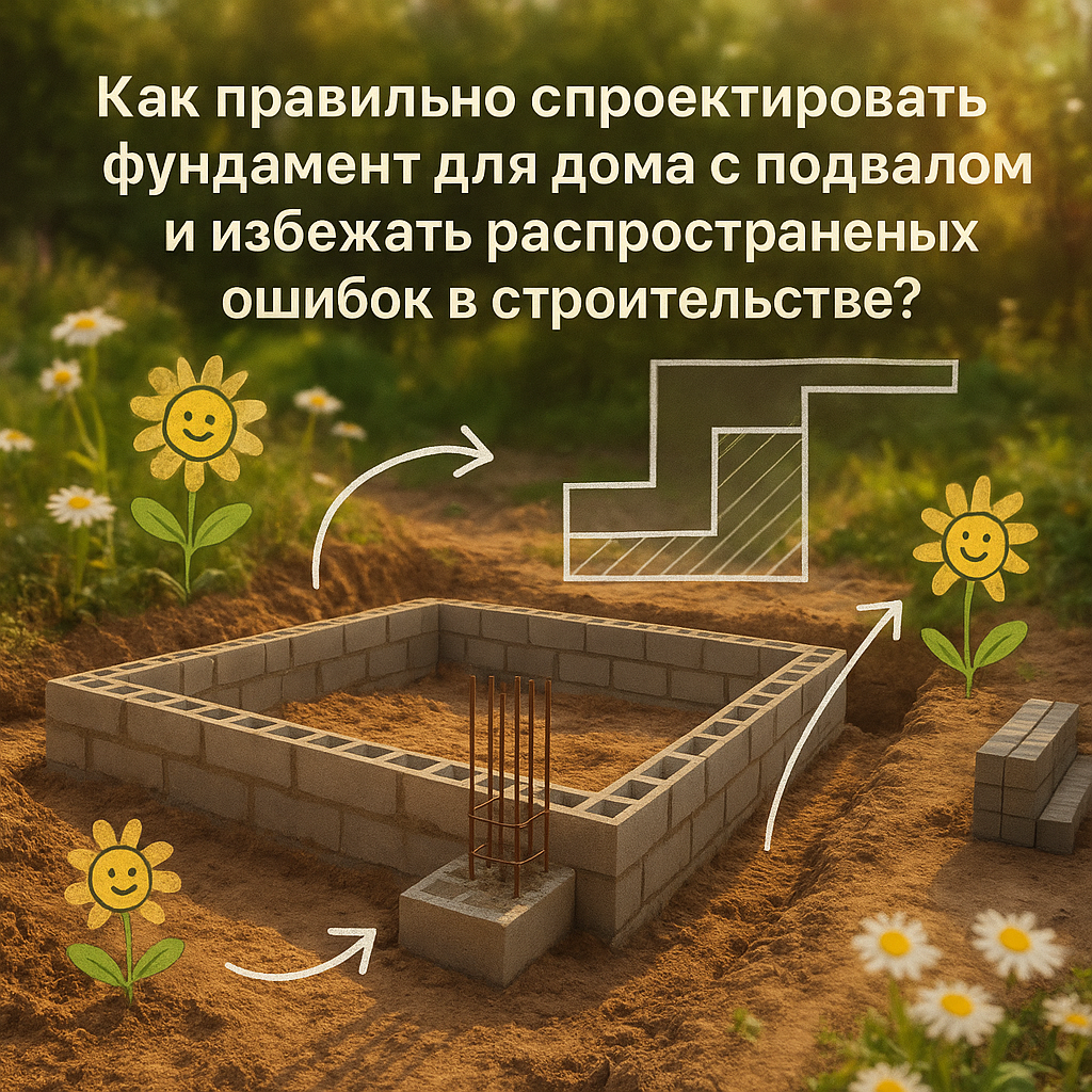    Как правильно спроектировать фундамент для дома с подвалом и избежать распространенных ошибок в строительстве?