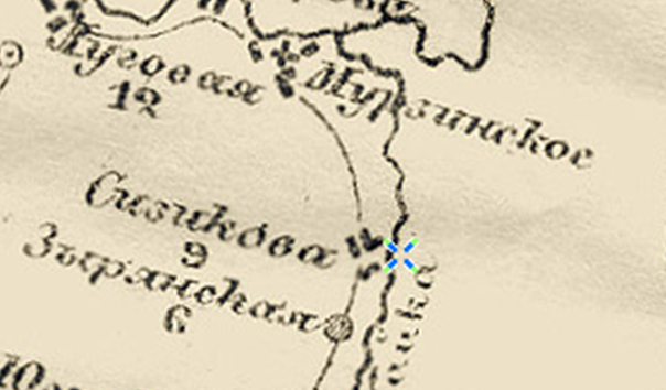 Фрагмент карты Стрельбицкого.