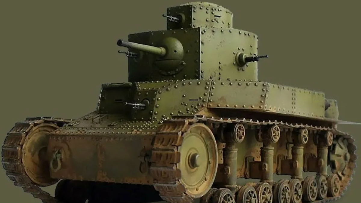 Танк Т-24. Советский средний танк. Собственной разработки. Но Советы в то время предпочли БТ.  По типу американского "Кристи".