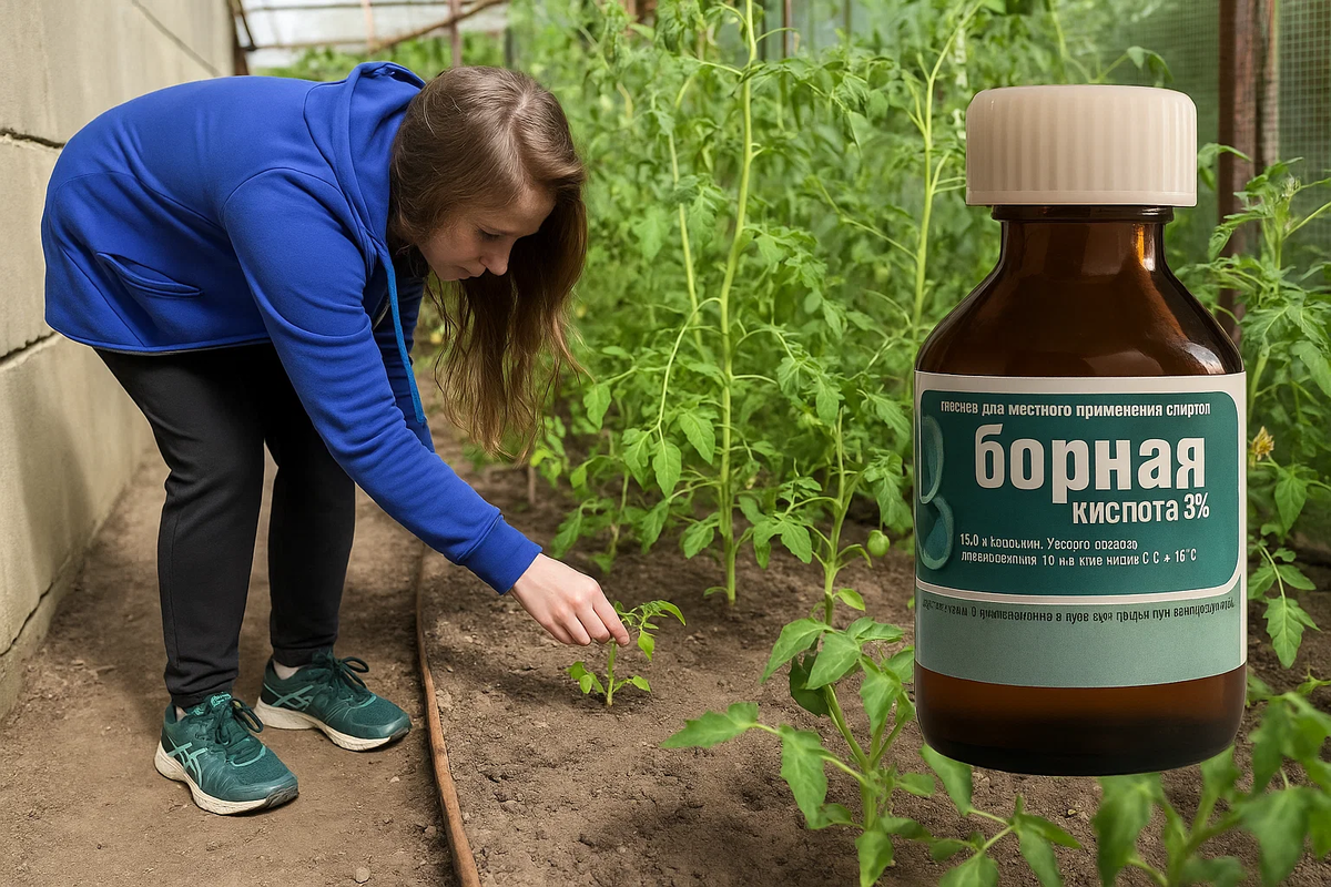 Подкормка помидоров борной кислотой