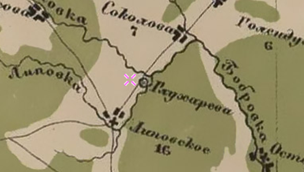 Фрагмент карты Стрельбицкого.