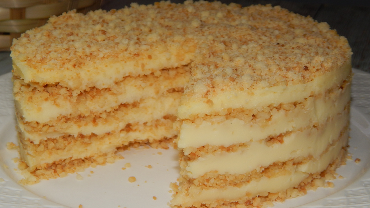 Торт "Пломбир" без духовки. Фото автора.