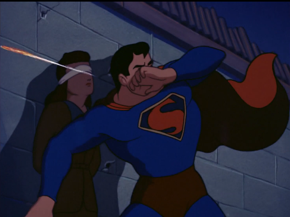 Какдр из серии «Одиннадцатый час» мультсериала «Супермен». (1942 год)