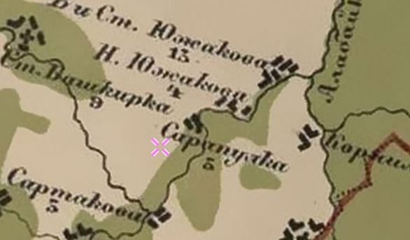 Фрагмент карты Стрельбицкого.