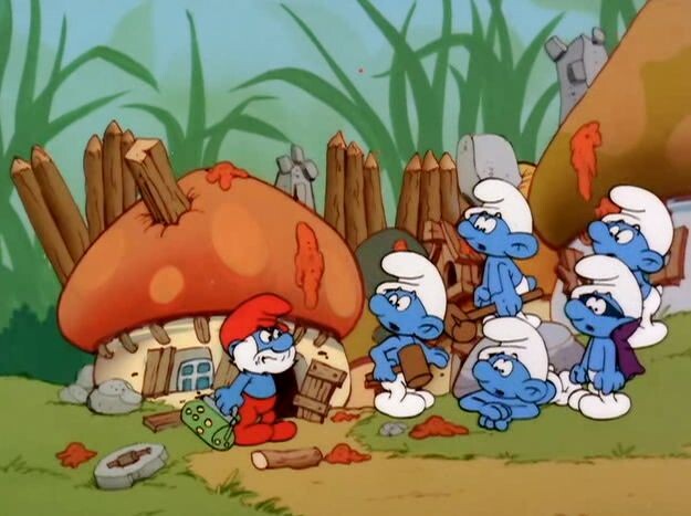    кадр из мультфильма «Смурфики»