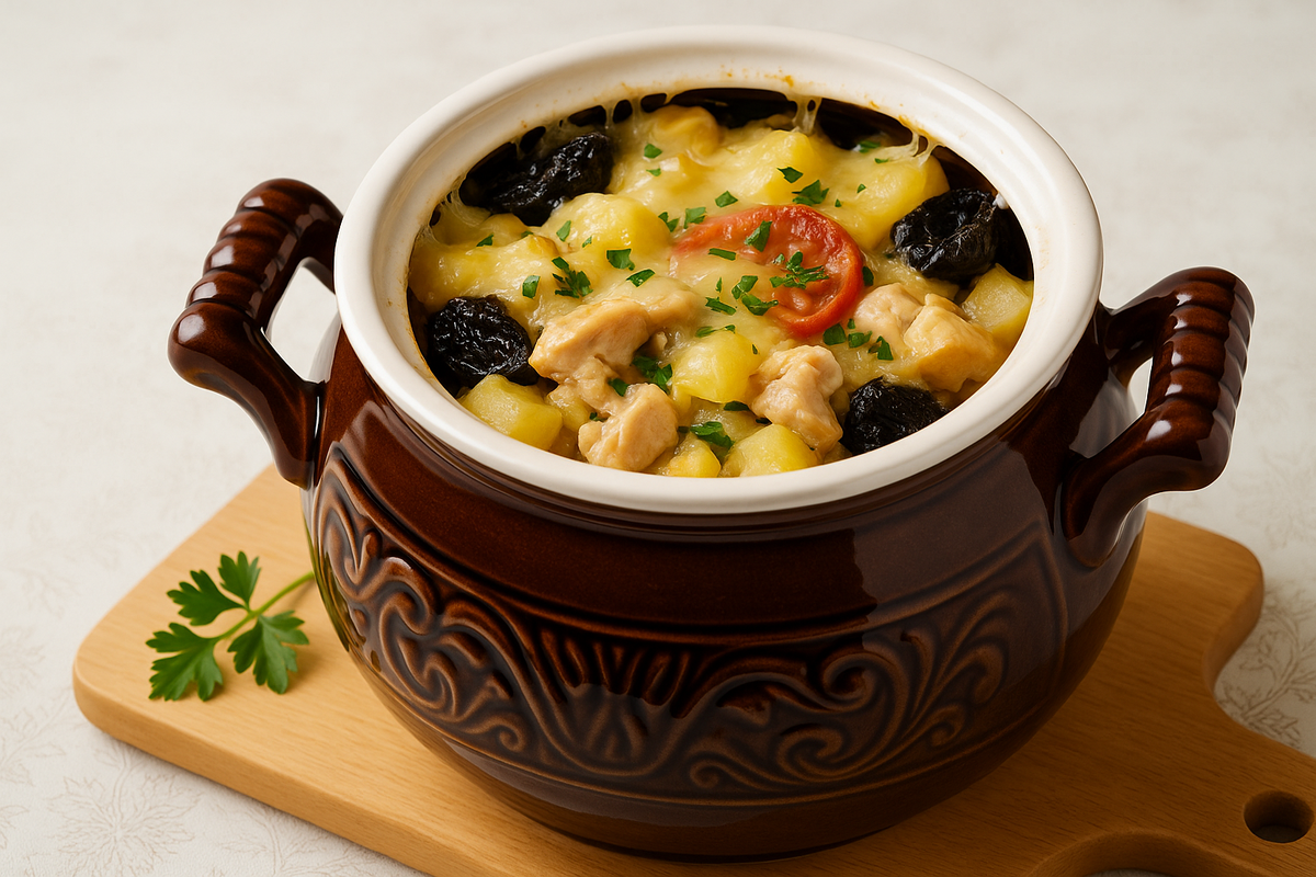 Жаркое в курицей с черносливом