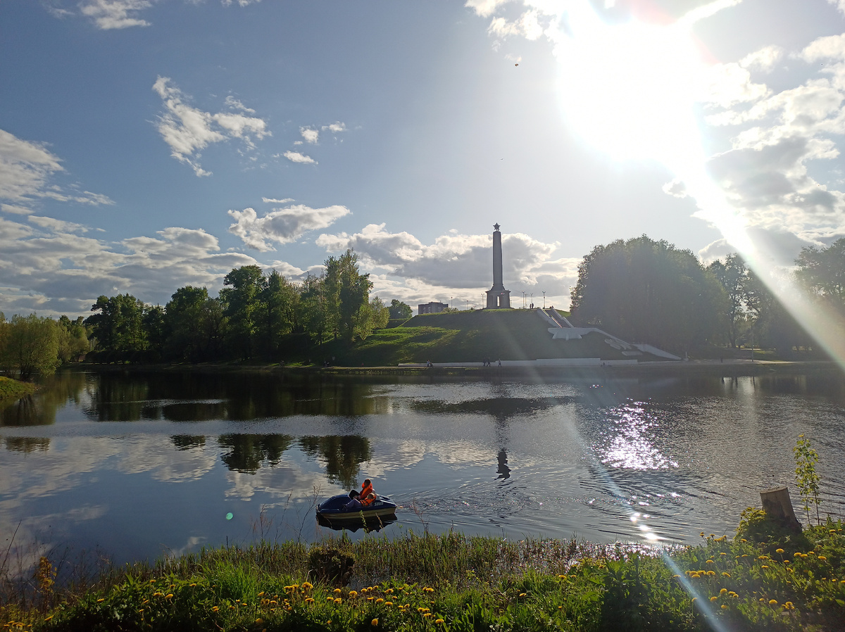 Вид на крепость Великих Лук, где могут производится старты аэростатов.