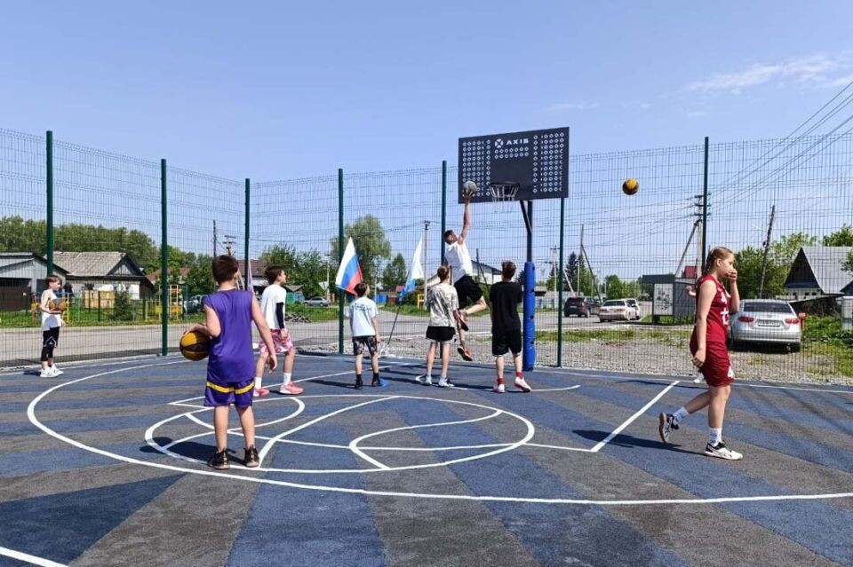    Открытие новой спортивной площадки в Майме. Источник: altai-republic.ru