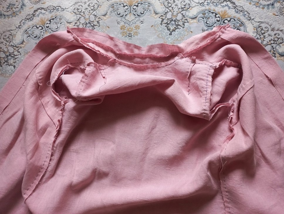 Моменты работы над блузкой