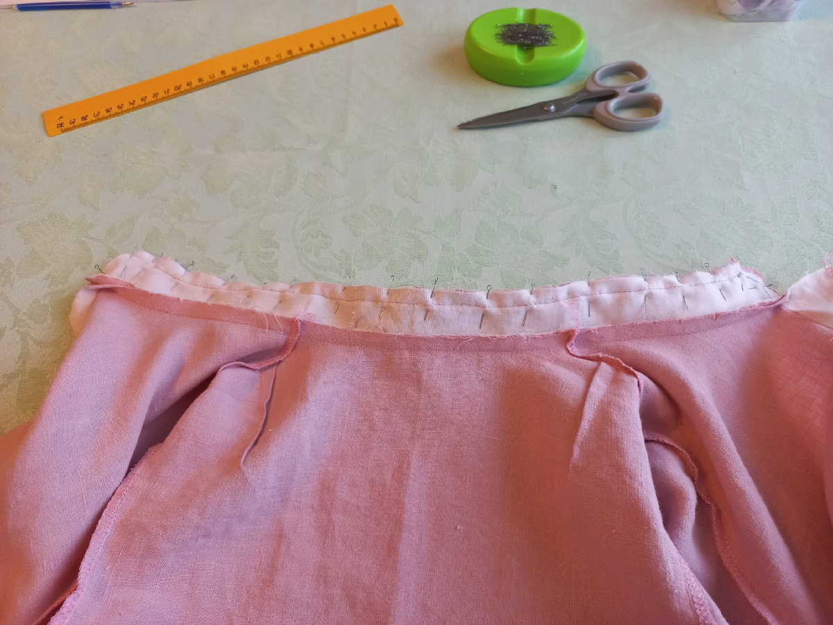 Моменты работы над блузкой