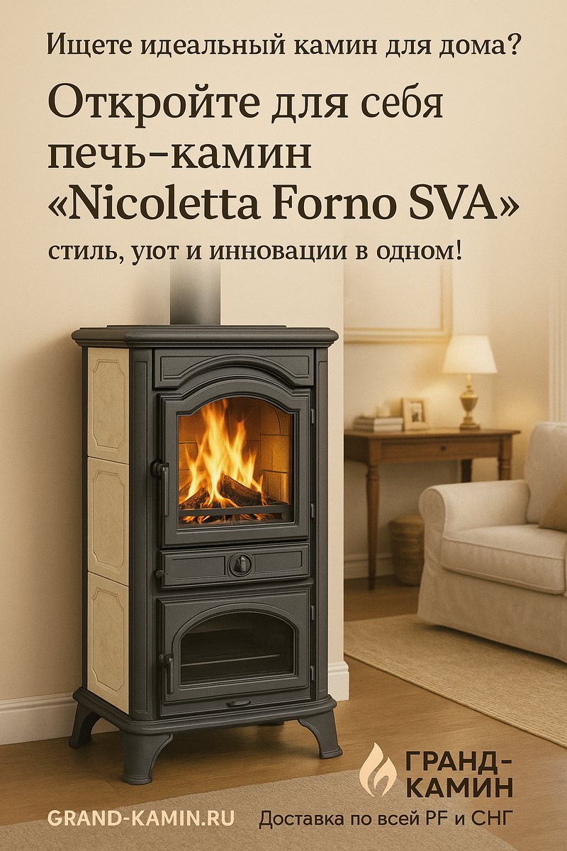    Печь-камин «Nicoletta Forno SVA» — как создать уют и стиль в вашем доме с помощью одного элемента интерьера Kamin
