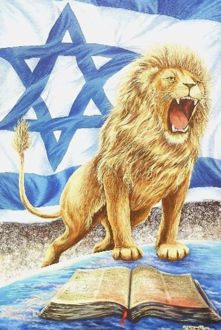Лев — символ Иуды, еврейского государства и Иерусалима.