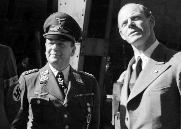 Эрхард Мильх (заместитель Геринга) и Вилли Мессершмитт