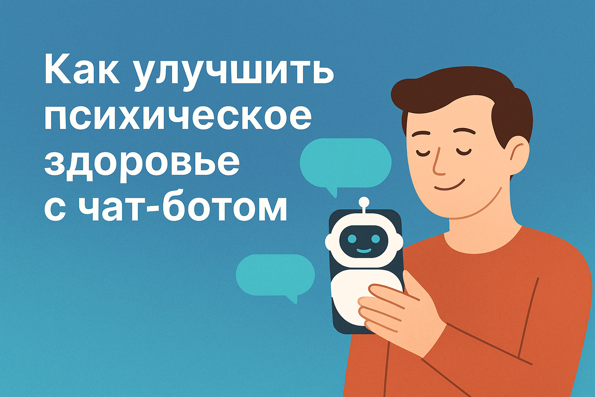Человек общается с чат-ботом на телефоне