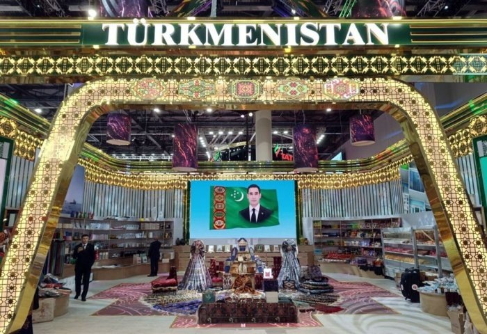 Стенд Туркменистана на выставке Russia Halal Expo, 15 мая 2025 года, Казань, Татарстан (Фото: TDH)