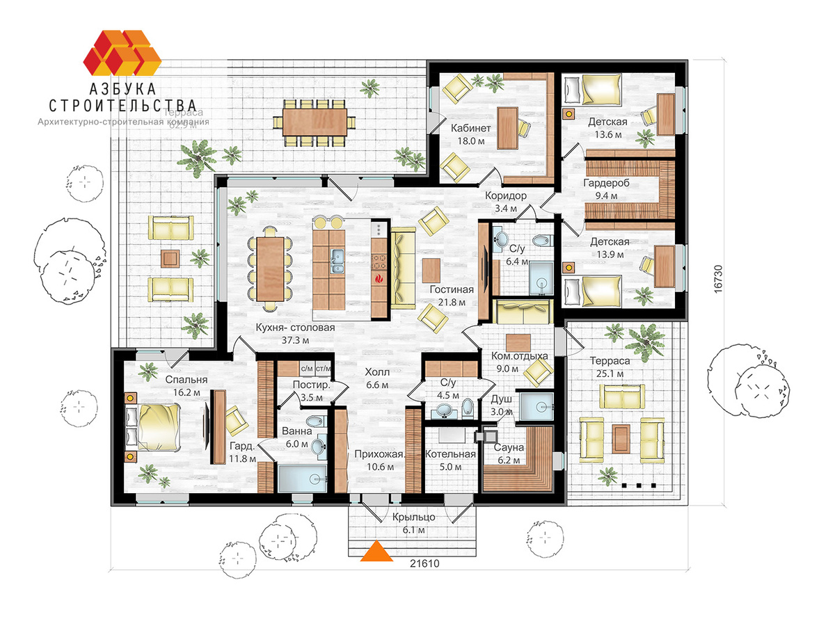 Планировочное решение 1-го этажа