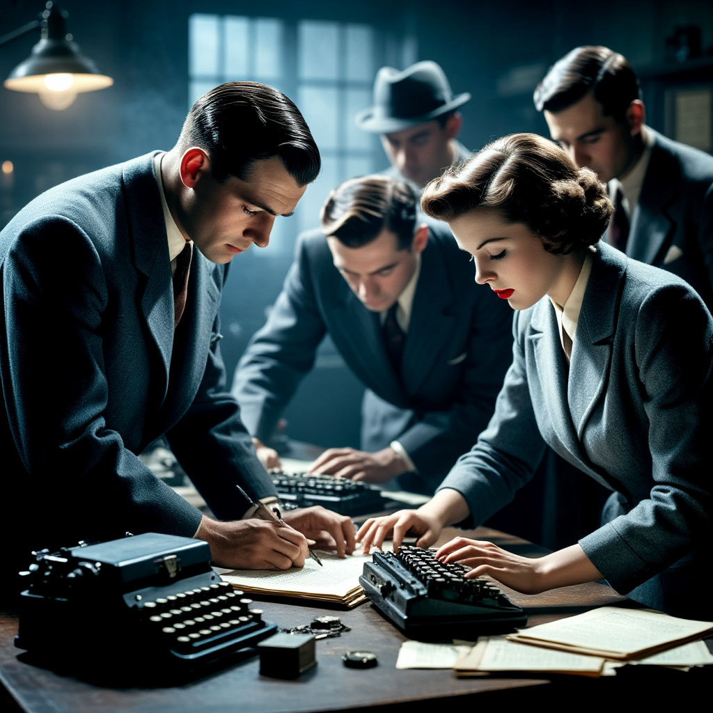 Криптографы 1940-х годов за работой