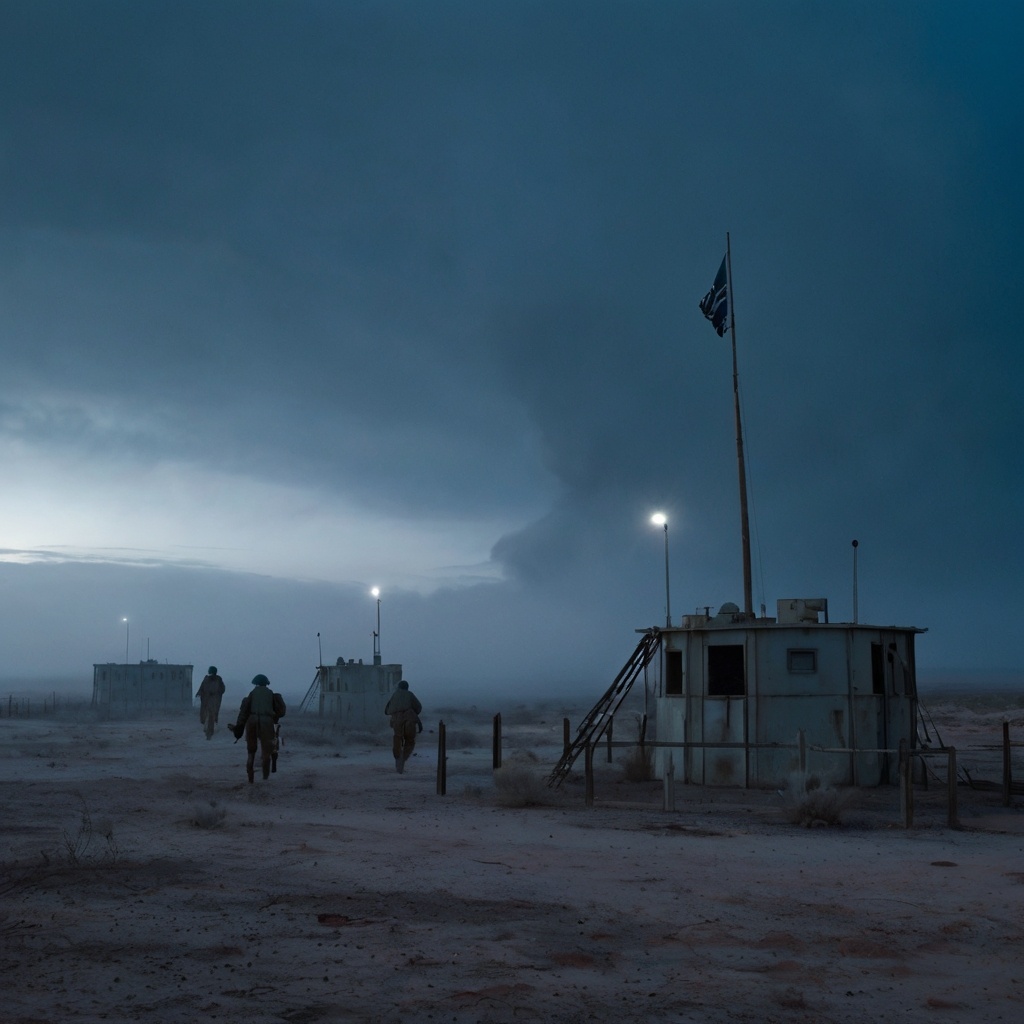 Иллюстрация ракетного полигона Вумера 1940-х годов