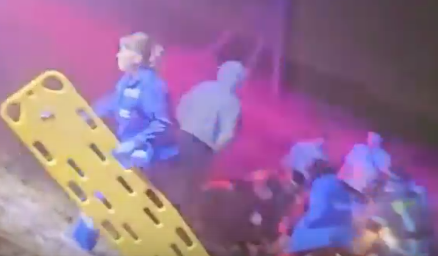 Фото: кадр видео с нелегального мероприятия, опубликовано Телеканалом 360