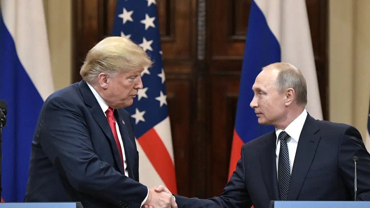    Встреча Владимира Путина и Дональда Трампа в 2018 году.