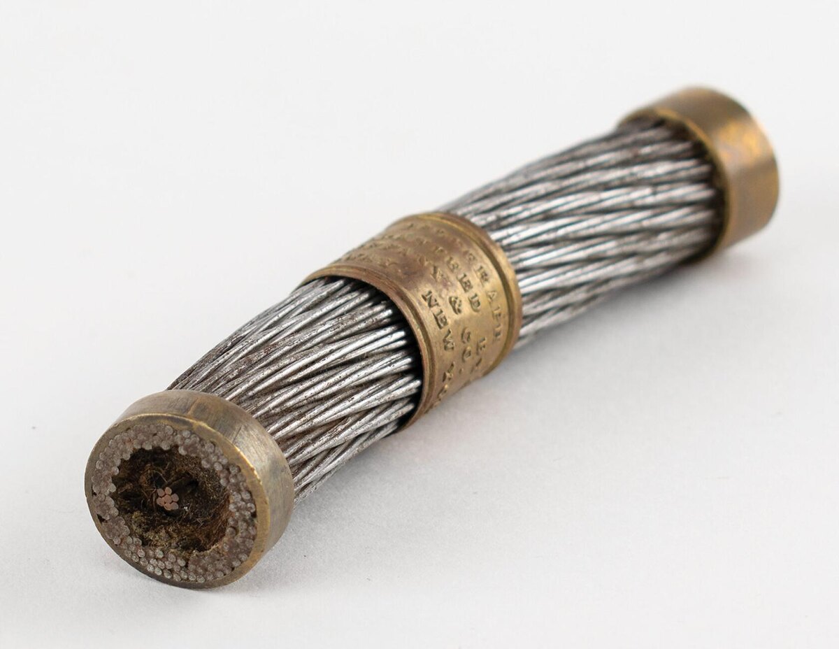 Фрагмент первого трансатлантического кабеля.