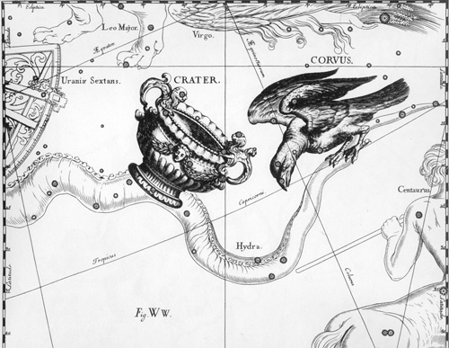 Чаша и Ворон в атласе Гевелия