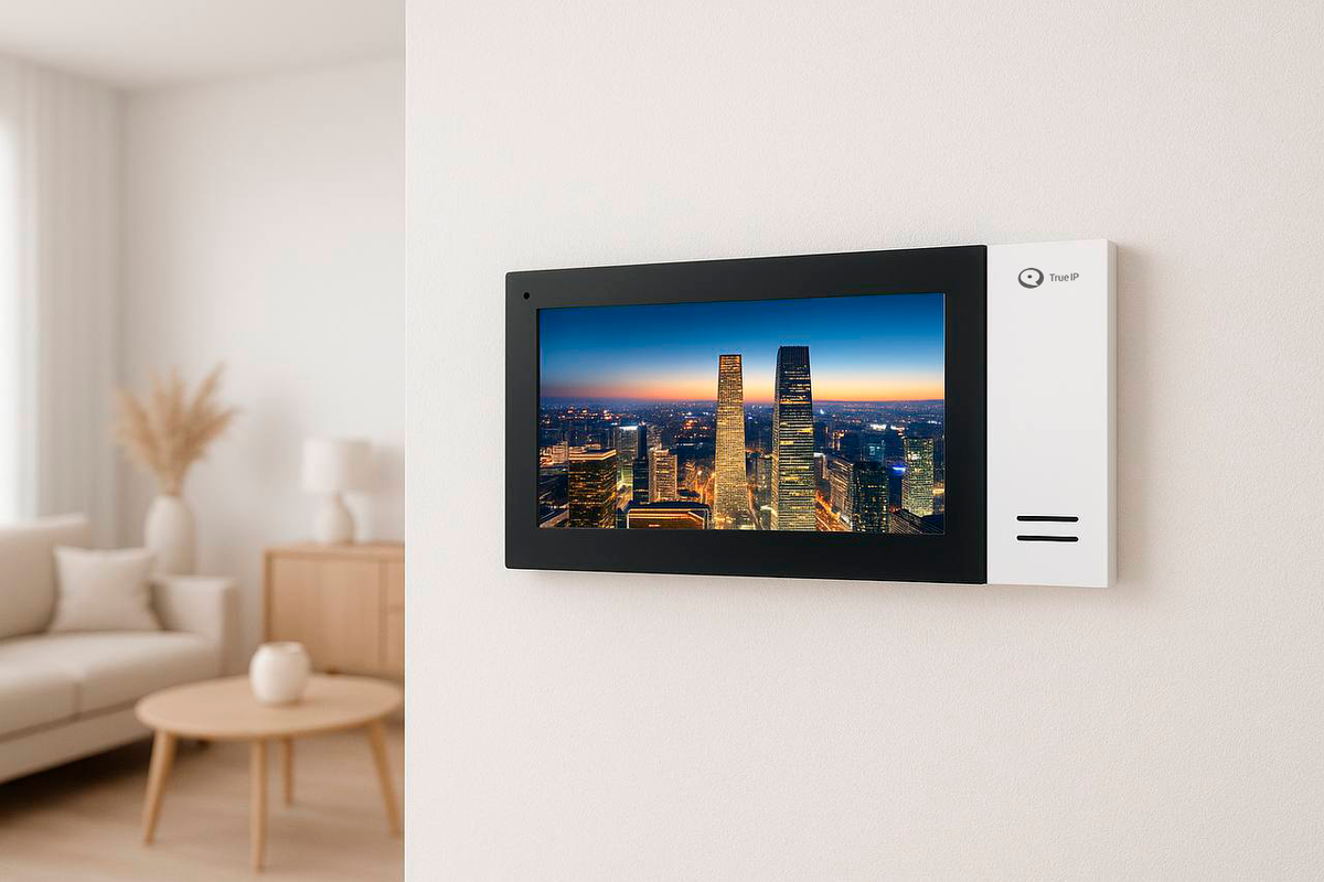 IP видеомонитор True IP в интерьере дома