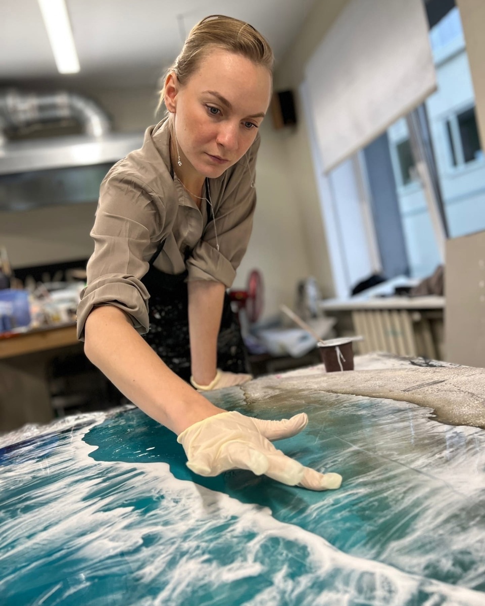 Картина с морем своими руками