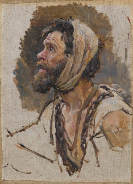 Василий Суриков. Голова юродивого. 1885 г.