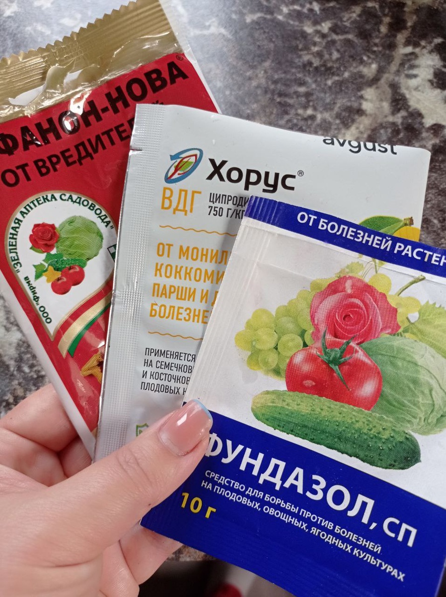 17 мая. Первая обработка от тли.