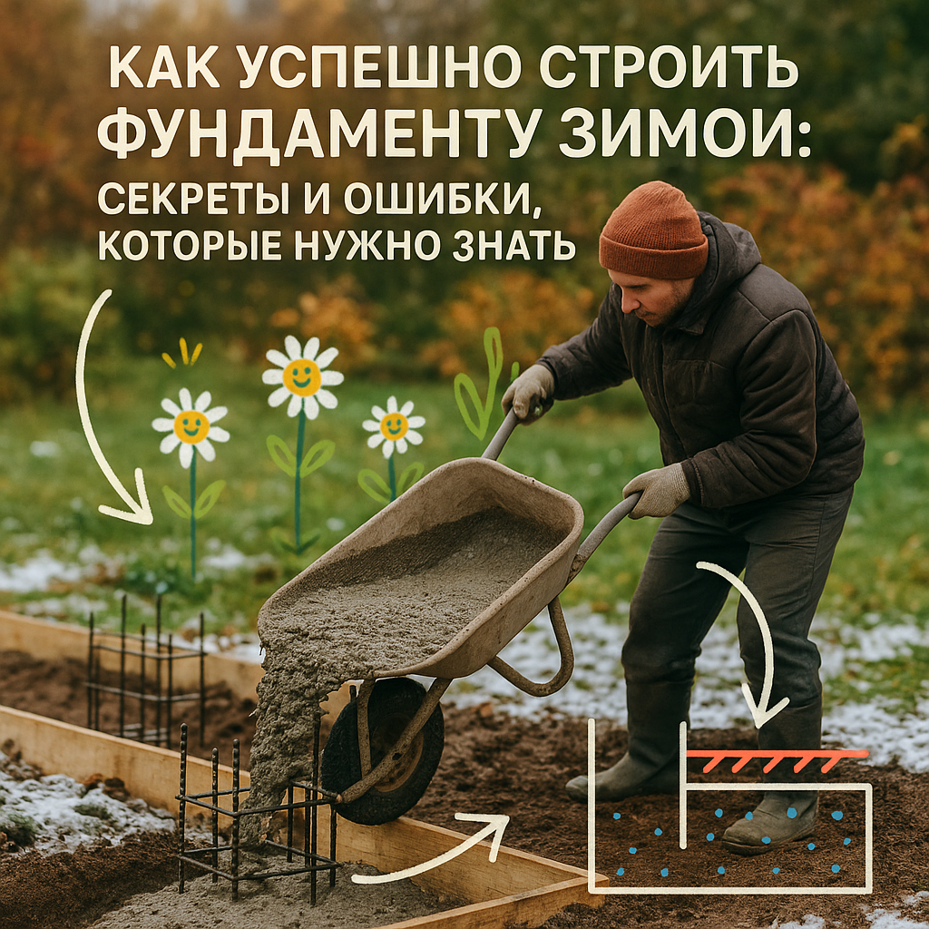    Как успешно строить фундамент зимой: секреты и ошибки, которые нужно знать