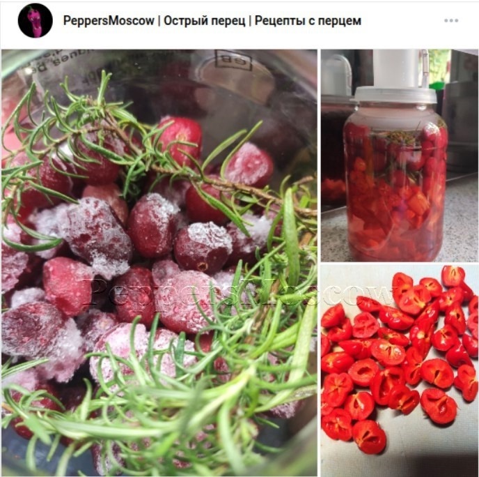 Ферментация: Клюква, Яблоко, Розмарин, Перец Roger's Habanero Giant Red