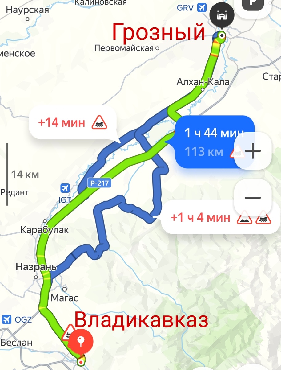 Данные навигатора