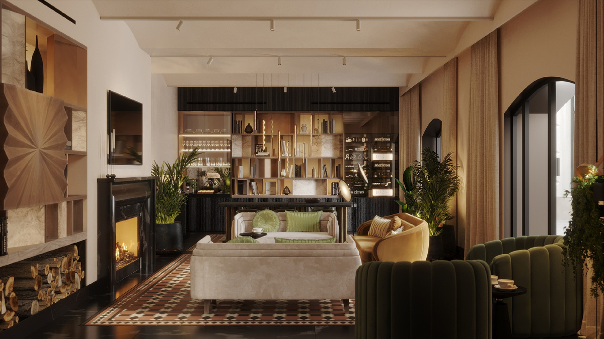 Lounge в Clubhouse в историческом доме «Чистые Пруды»