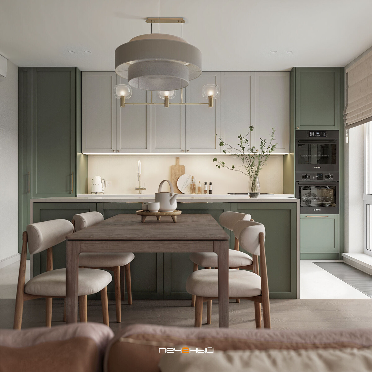 Дизайн кухни-гостиной