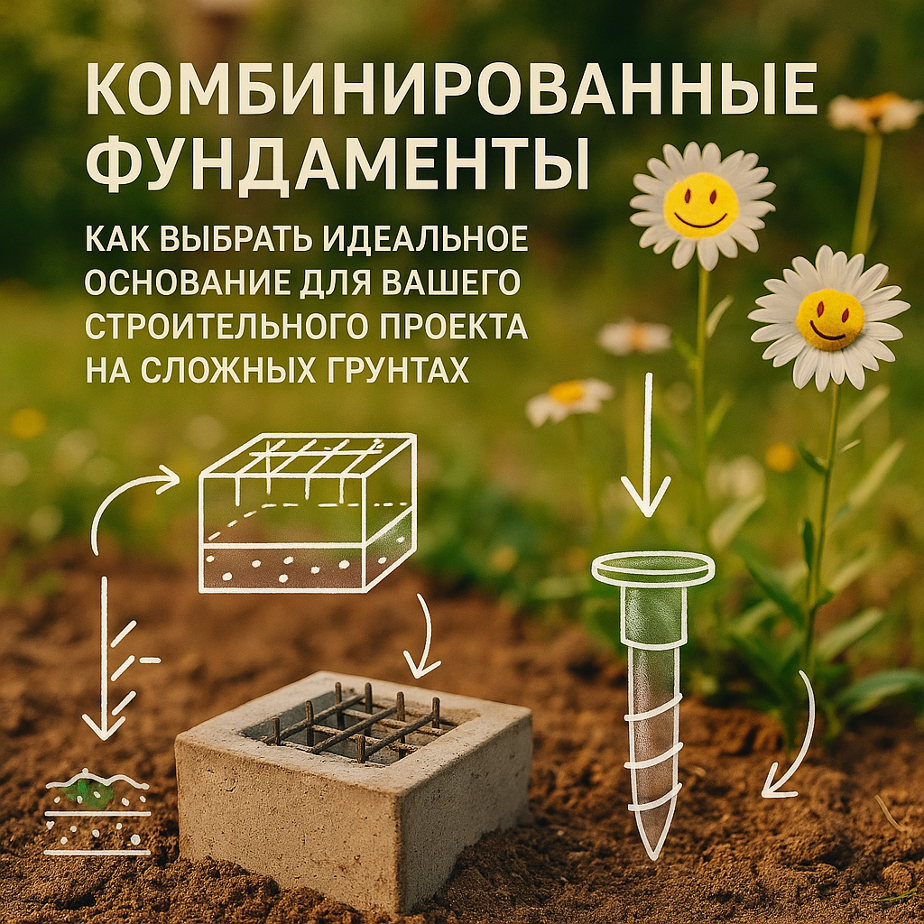    Комбинированные фундаменты: как выбрать идеальное основание для вашего строительного проекта на сложных грунтах