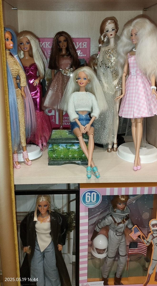 Вот так вот они у меня живут в книжном шкафу