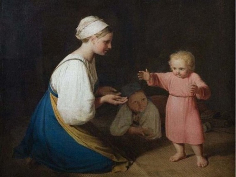 «Первые шаги (Крестьянка с ребёнком)» - А. Г. Венецианов