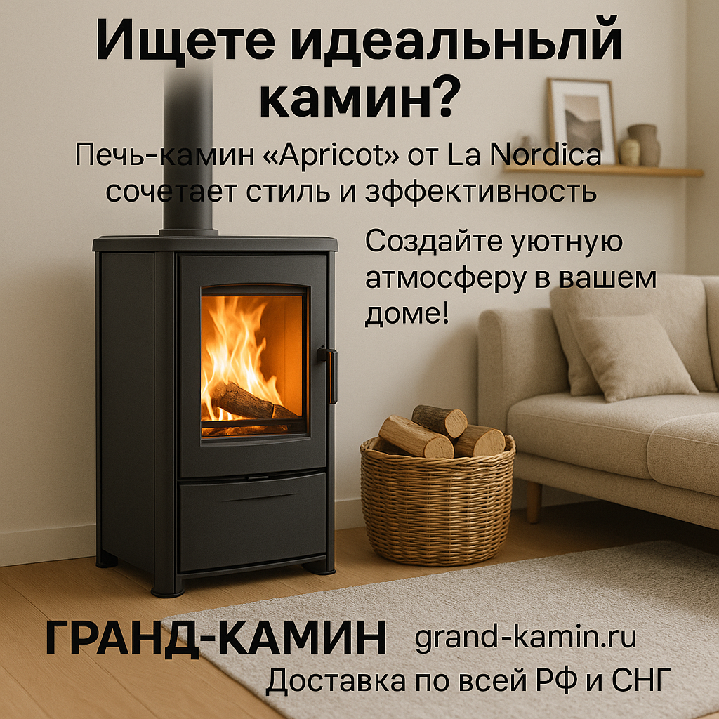    Печь-камин Apricot от La Nordica: как создать уют и стиль в вашем доме с итальянским качеством и высокой эффективностью Kamin