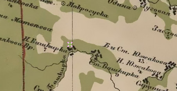 Фрагмент карты Стрельбицкого.