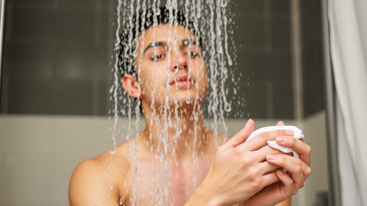    Принимая душ вечером, можно смыть с тела пыль