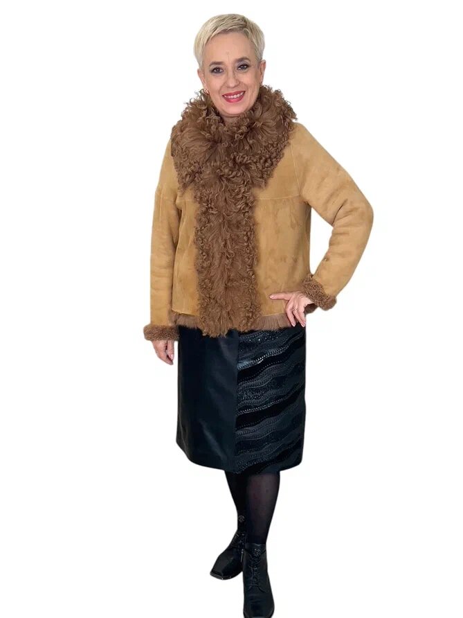 Переделка двусторонней дубленки. Ателье Ирины Берзиной.