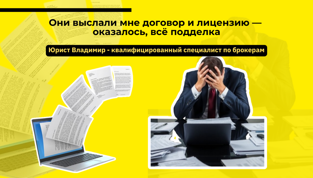 Они выслали мне договор и лицензию — оказалось, всё подделка
