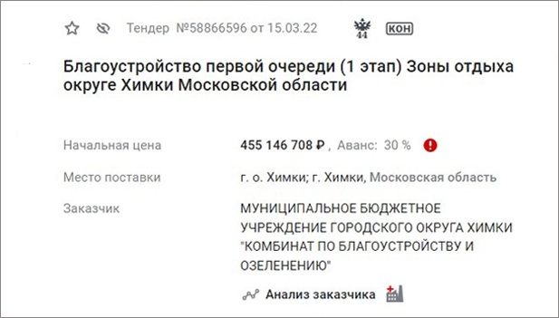 Скрин с сайта: rostender.info
