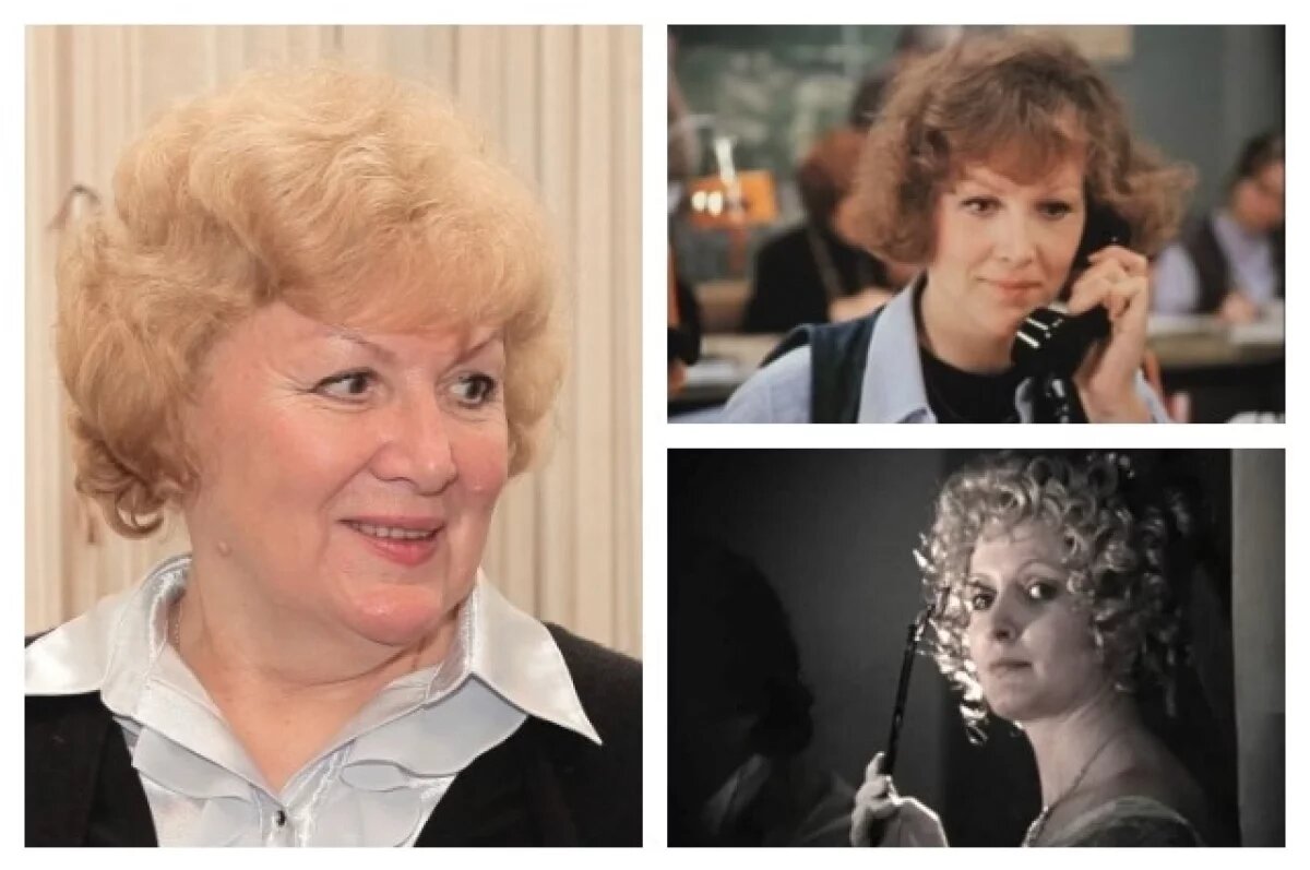    Надежда Репина в наши дни (фото: Екатерина Чеснокова/РИА Новости), в фильмах «Служебный роман» и «О бедном гусаре замолвите слово» (кадры видео).