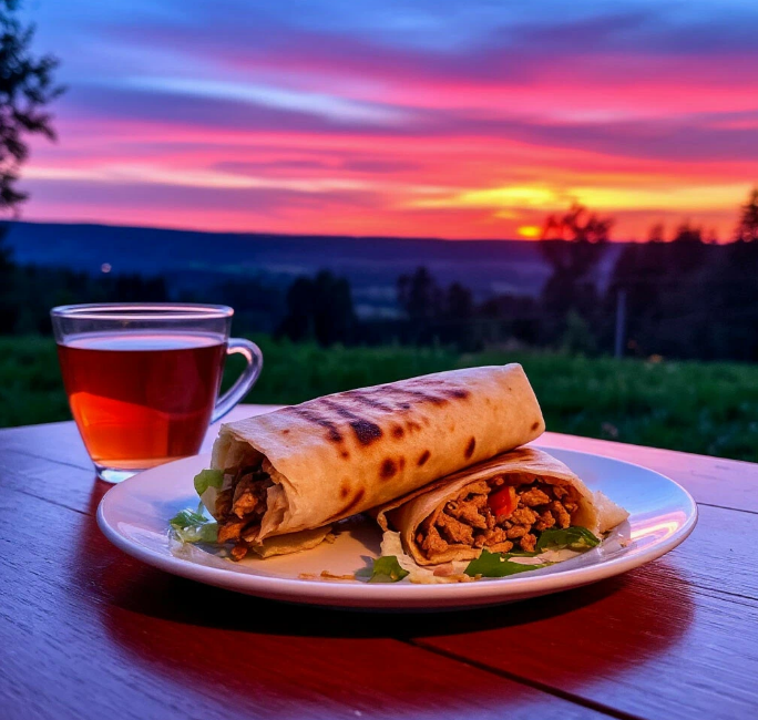 Создано нейросетью. Домашняя шаурма самая вкусная! Сейчас у меня нет фоток, давно не снимаю готовку