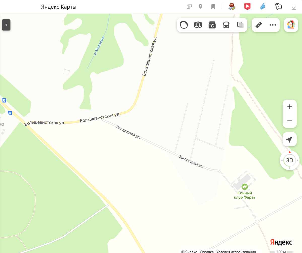 Скриншот с карт Яндекс. Расположение посёлка "Новая Сылва"