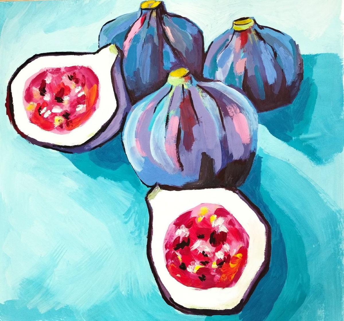 Работа гуашью