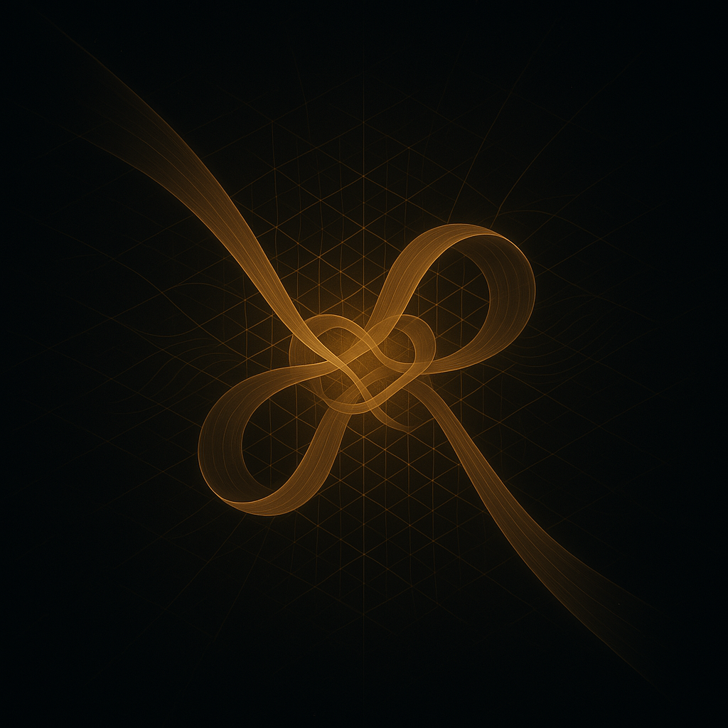 Представьте нить, у которой нет изнанки: её поверхность замкнута сама на себя, как змея, кусающая хвост, но при этом перекрученная. 