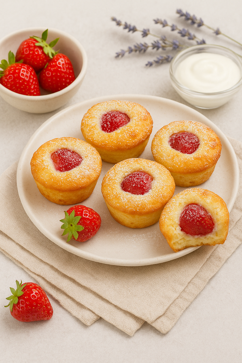 (мягкие, воздушные, как маленькие запеканочки с сюрпризом)
